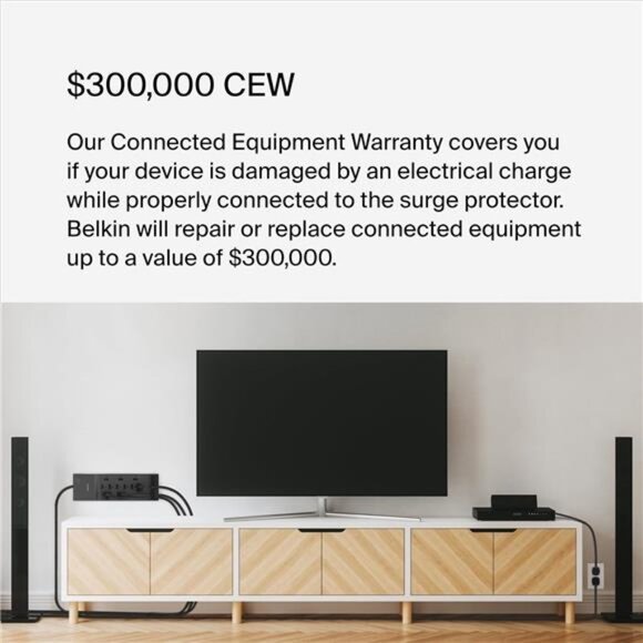 12-Outlet Surge Protector Power Strip w/ 12 AC Outlets & 8ft Flat Plug - Picture 6 of 7